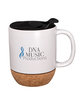 Prime Line 14oz Ceramic Mug With Cork Base white DecoFront