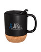 Prime Line 14oz Ceramic Mug With Cork Base black DecoFront