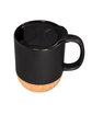 Prime Line 14oz Ceramic Mug With Cork Base black ModelSide