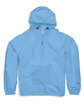 Champion Adult Packable Anorak Quarter-Zip Jacket light blue FlatFront