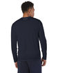 Champion Adult Double Dry Long-Sleeve Interlock T-Shirt navy ModelBack