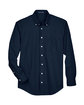 Devon & Jones Men's Crown Collection Solid Broadcloth Woven Shirt navy FlatFront