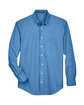 Devon & Jones Men's Crown Collection Solid Broadcloth Woven Shirt french blue FlatFront