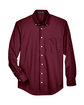 Devon & Jones Men's Crown Collection Solid Broadcloth Woven Shirt burgundy FlatFront