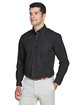 Devon & Jones Men's Crown Collection Solid Broadcloth Woven Shirt black ModelQrt