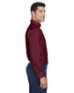 Devon & Jones Men's Crown Collection Solid Broadcloth Woven Shirt burgundy ModelSide