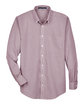 Devon & Jones Men's Crown Collection Gingham Check Woven Shirt burgundy FlatFront