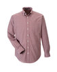 Devon & Jones Men's Crown Collection Gingham Check Woven Shirt burgundy OFFront