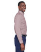 Devon & Jones Men's Crown Collection Gingham Check Woven Shirt burgundy ModelSide