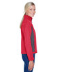 Devon & Jones Ladies' Soft Shell Colorblock Jacket red/ dk charcoal ModelSide