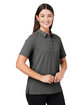 Devon & Jones Crownlux Performance Ladies' Geo Polo graphite/ silver ModelQrt