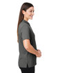 Devon & Jones Crownlux Performance Ladies' Geo Polo graphite/ silver ModelSide