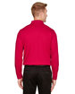 Devon & Jones CrownLux Performance Men's Plaited Long Sleeve Polo red ModelBack
