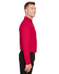 Devon & Jones CrownLux Performance Men's Plaited Long Sleeve Polo red ModelSide