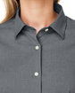 Devon & Jones CrownLux Performance Ladies' Spencer Poplin Shirt graphite melange FlatBack