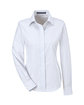 Devon & Jones Ladies' Crown Collection Micro Tattersall Woven Shirt wht/ slvr/ slate OFFront