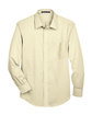 Devon & Jones Men's Crown Collection Solid Stretch Twill Woven Shirt transprnt yellow FlatFront