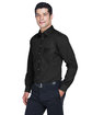 Devon & Jones Men's Crown Collection Solid Stretch Twill Woven Shirt black ModelQrt