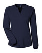 Devon & Jones Ladies' Raleigh Half-Placket Knit Top navy OFFront