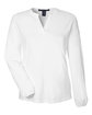 Devon & Jones Ladies' Raleigh Half-Placket Knit Top white OFFront