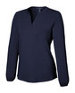 Devon & Jones Ladies' Raleigh Half-Placket Knit Top navy OFQrt