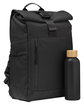 econscious Grove Rolltop Travel Laptop Backpack black ModelQrt