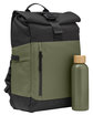 econscious Grove Rolltop Travel Laptop Backpack olive ModelQrt