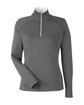 Fairway & Greene Ladies' Wells Quarter-Zip Tech Pullover dk shdw gry hth OFFront