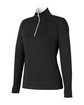 Fairway & Greene Ladies' Wells Quarter-Zip Tech Pullover black/ white OFQrt