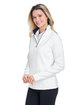 Fairway & Greene Ladies' Wells Quarter-Zip Tech Pullover white/ eclipse ModelQrt