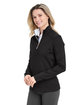 Fairway & Greene Ladies' Wells Quarter-Zip Tech Pullover black/ white ModelQrt