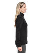 Fairway & Greene Ladies' Wells Quarter-Zip Tech Pullover black/ white ModelSide