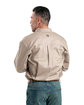 Berne Men's Tall Flame-Resistant Button Down Work Shirt khaki ModelBack