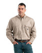 Berne Men's Tall Flame-Resistant Button Down Work Shirt khaki ModelQrt