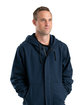 Berne Men's Flame Resistant Full-Zip Hooded Sweatshirt navy ModelQrt