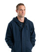 Berne Men's Tall Flame-Resistant Hooded Sweatshirt navy ModelQrt