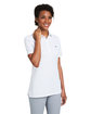 vineyard vines Ladies' Edgartown Pique Polo white cap_100 ModelQrt