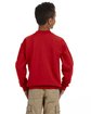 Gildan Youth Heavy Blend Fleece Crew red ModelBack
