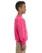 Gildan Youth Heavy Blend Fleece Crew safety pink ModelSide