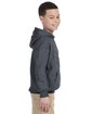 Gildan Youth Heavy Blend Hooded Sweatshirt dark heather ModelSide
