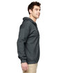 Gildan Adult Heavy Blend Full-Zip Hooded Sweatshirt dark heather ModelSide