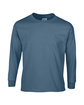 Gildan Adult Ultra Cotton Long-Sleeve T-Shirt indigo blue OFFront