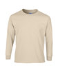Gildan Adult Ultra Cotton Long-Sleeve T-Shirt sand OFFront