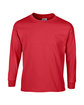 Gildan Adult Ultra Cotton Long-Sleeve T-Shirt red OFFront