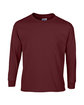 Gildan Adult Ultra Cotton Long-Sleeve T-Shirt maroon OFFront