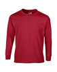 Gildan Adult Ultra Cotton Long-Sleeve T-Shirt cardinal red OFFront