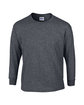 Gildan Adult Ultra Cotton Long-Sleeve T-Shirt dark heather OFFront