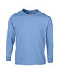 Gildan Adult Ultra Cotton Long-Sleeve T-Shirt carolina blue OFFront