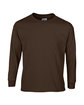 Gildan Adult Ultra Cotton Long-Sleeve T-Shirt dark chocolate OFFront
