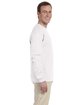 Gildan Adult Ultra Cotton Long-Sleeve T-Shirt white ModelSide
